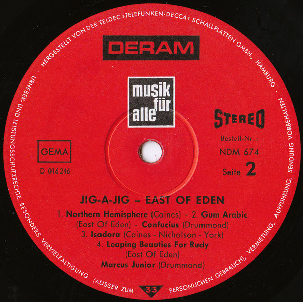 East Of Eden - Jig-A-Jig | Deram (NDM 674) - 4 East Of Eden - Jig-A-Jig | Deram (NDM 674) - 4