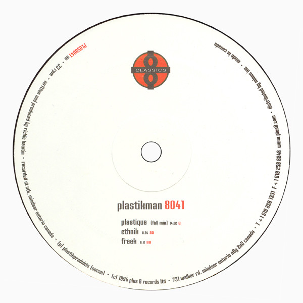 Plastikman - Plastique | Plus 8 Records (PLUS8041)