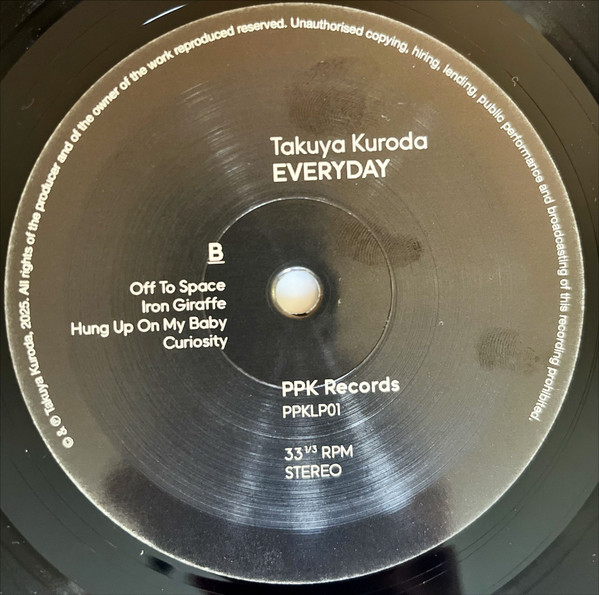 Takuya Kuroda - Everyday | PPK Records (PPKLP01) - 4 Takuya Kuroda - Everyday | PPK Records (PPKLP01) - 4
