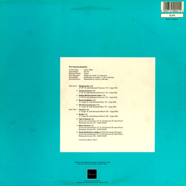 The Teardrop Explodes - Piano | Document (DLP4) - 2 The Teardrop Explodes - Piano | Document (DLP4) - 2