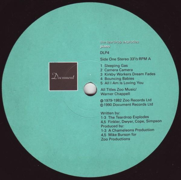 The Teardrop Explodes - Piano | Document (DLP4) - 3 The Teardrop Explodes - Piano | Document (DLP4) - 3