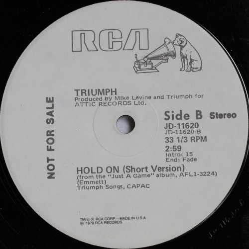 Triumph - Hold On | RCA (JD-11620) - 2 Triumph - Hold On | RCA (JD-11620) - 2