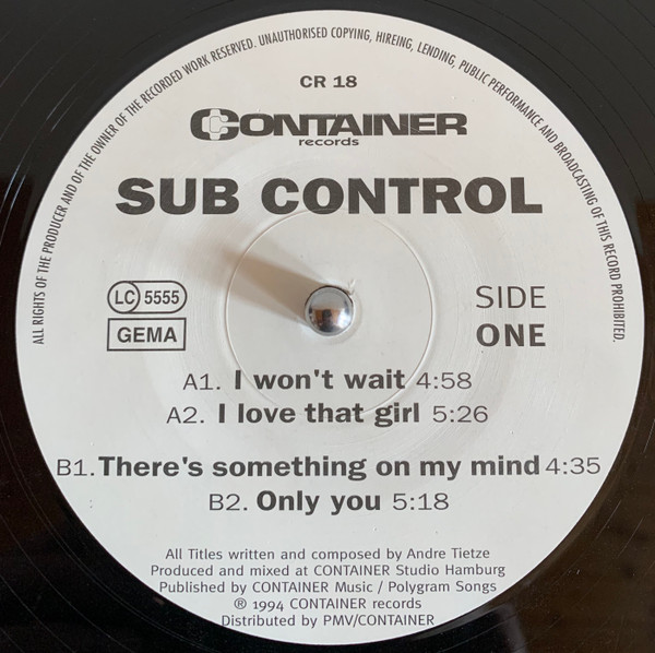Sub Control - I Won't Wait | Container Records (CR 18) - main Sub Control - I Won't Wait | Container Records (CR 18) - main