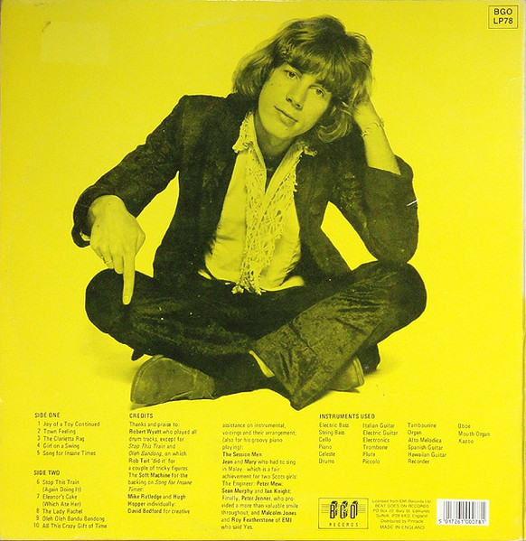 Kevin Ayers - Joy Of A Toy  LP | BGO Records (BGOLP 78) - 2