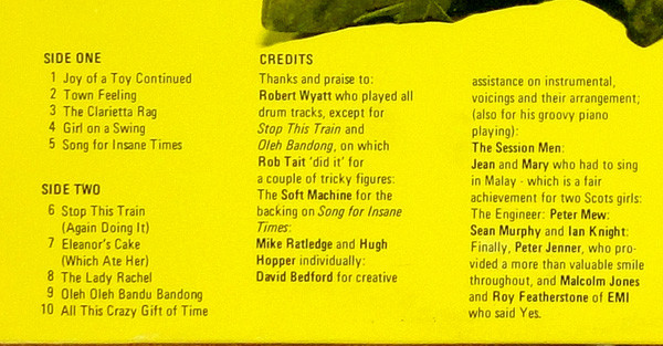 Kevin Ayers - Joy Of A Toy  LP | BGO Records (BGOLP 78) - 3