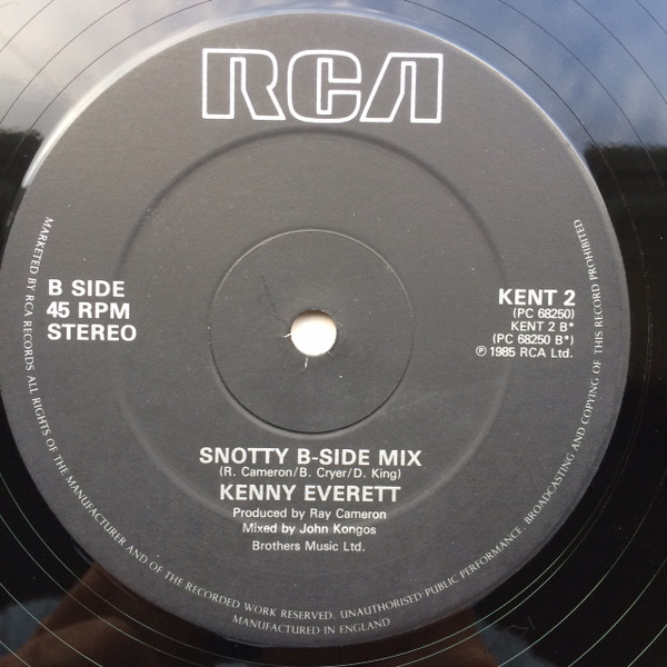 Kenny Everett - Snot Rap ll | RCA (KENT 2) - 4