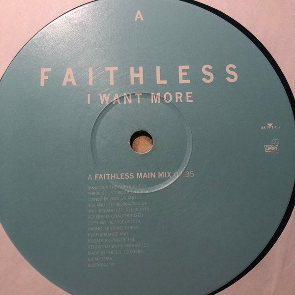 Faithless - I Want More | BMG UK & Ireland (82876641741) - 3 Faithless - I Want More | BMG UK & Ireland (82876641741) - 3