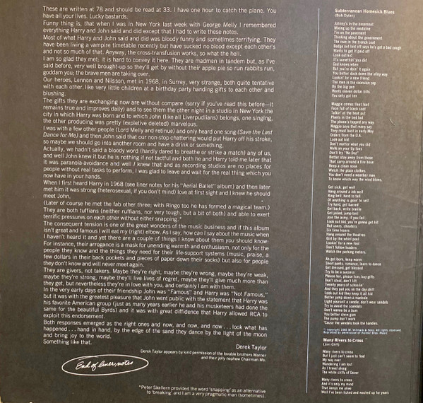 Harry Nilsson Produced By John Lennon - Pussy Cats | RCA Victor (CPL1-0570) - 3