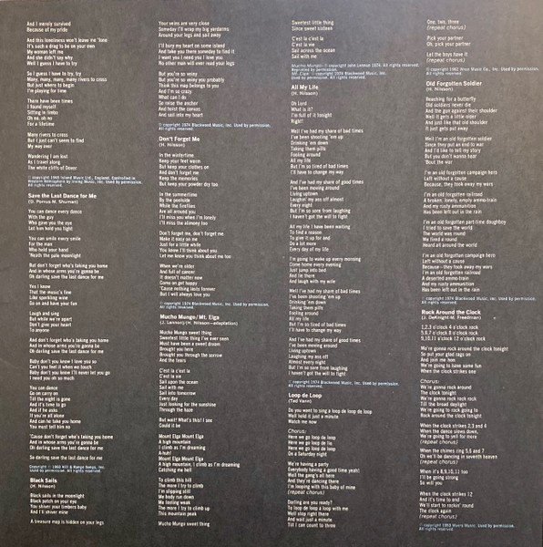 Harry Nilsson Produced By John Lennon - Pussy Cats | RCA Victor (CPL1-0570) - 4