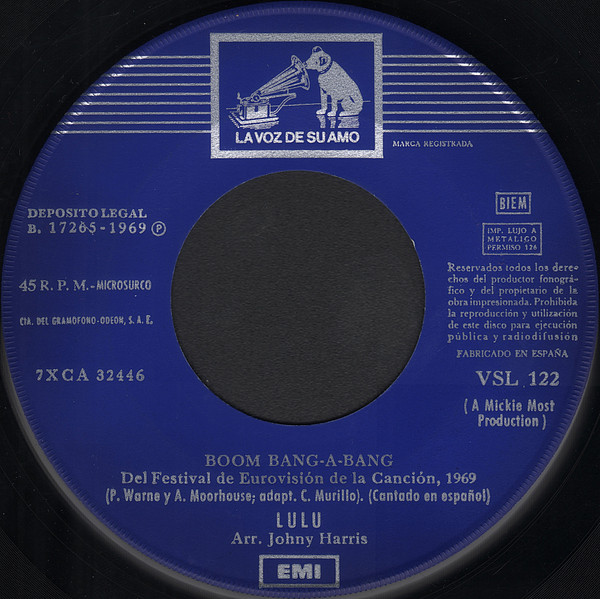 Lulu - Boom Bang-A-Bang (En Español) / Morning Dew | La Voz De Su Amo (VSL 122) - 3 Lulu - Boom Bang-A-Bang (En Español) / Morning Dew | La Voz De Su Amo (VSL 122) - 3