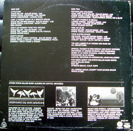 Steve Miller Band - Your Saving Grace | Capitol Records (SKAO-331) - 2 Steve Miller Band - Your Saving Grace | Capitol Records (SKAO-331) - 2