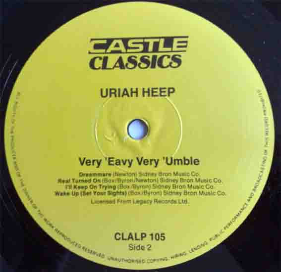 Uriah Heep - ...Very 'Eavy ...Very 'Umble | Castle Classics (CLALP 105) - 4
