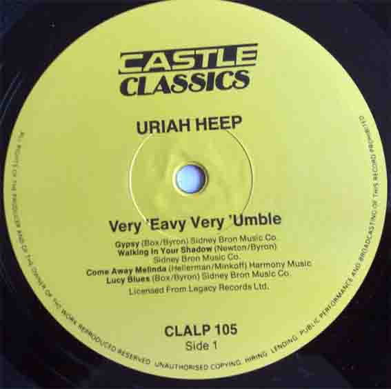 Uriah Heep - ...Very 'Eavy ...Very 'Umble | Castle Classics (CLALP 105) - 3