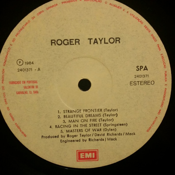 Roger Taylor - Strange Frontier | EMI (2401371) - 2