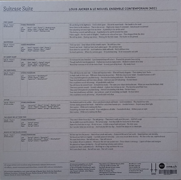 Louis Jucker , Nouvel Ensemble Contemporain - Suitcase Suite | Hummus Records (126) - 2