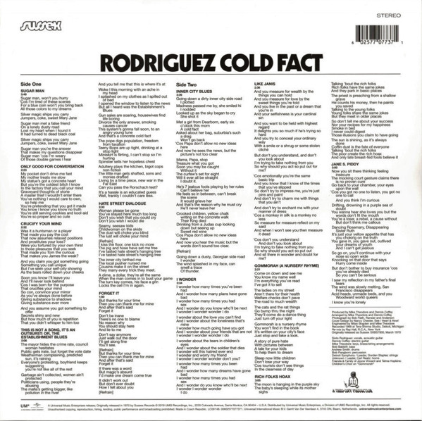 Sixto Rodriguez - Cold Fact | UMe (00602577077371) - 2
