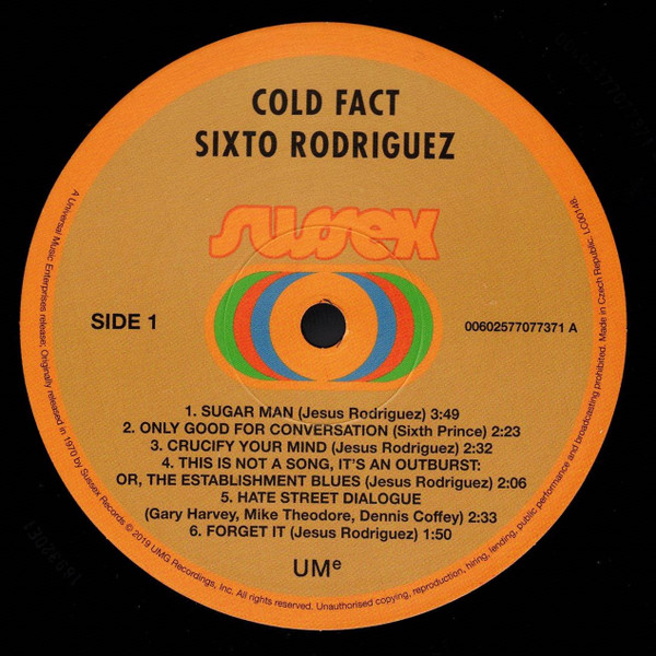 Sixto Rodriguez - Cold Fact | UMe (00602577077371) - 3