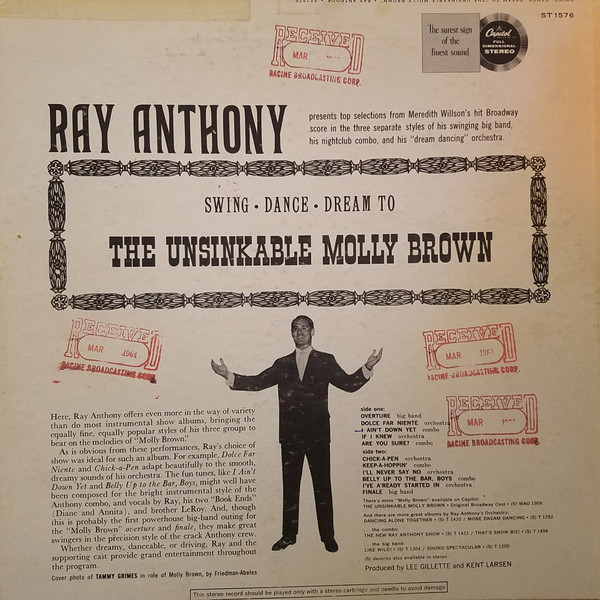 Ray Anthony - Swing, Dance, Dream To "The Unsinkable Molly Brown" | Capitol Records (ST-1576) - 2 Ray Anthony - Swing, Dance, Dream To "The Unsinkable Molly Brown" | Capitol Records (ST-1576) - 2