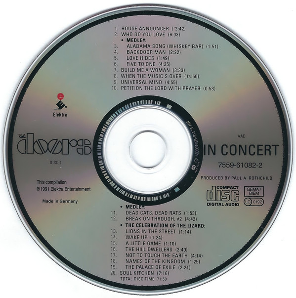 The Doors - In Concert | Elektra (7559-61082-2) - main
