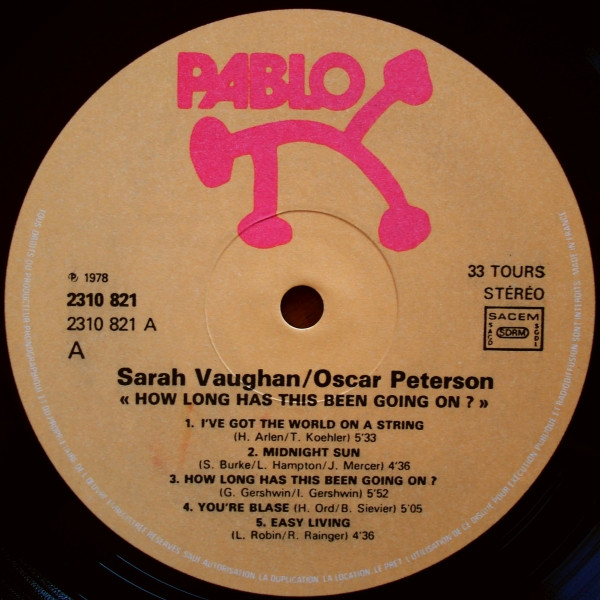 Sarah Vaughan - How Long Has This Been Going On? | Pablo Records (2310-821) - 4 Sarah Vaughan - How Long Has This Been Going On? | Pablo Records (2310-821) - 4
