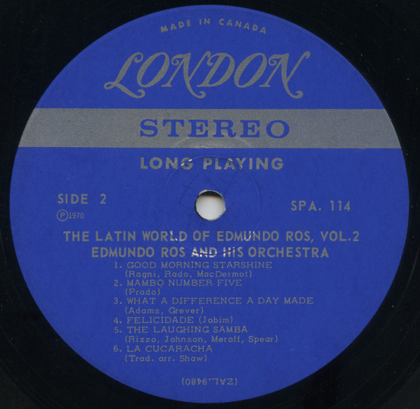 Edmundo Ros & His Orchestra - The Latin World Of Edmundo Ros Vol. 2 | London Records (SPA 114) - 4 Edmundo Ros & His Orchestra - The Latin World Of Edmundo Ros Vol. 2 | London Records (SPA 114) - 4