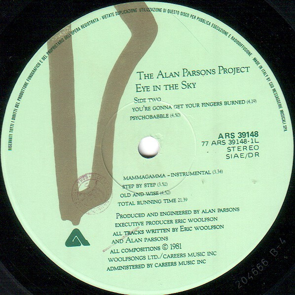 The Alan Parsons Project - Eye In The Sky | Arista (ARS 39148) - 4