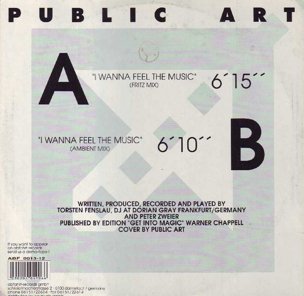 Public Art - I Wanna Feel The Music | Abfahrt Records (ABF 0013-12) - 2 Public Art - I Wanna Feel The Music | Abfahrt Records (ABF 0013-12) - 2