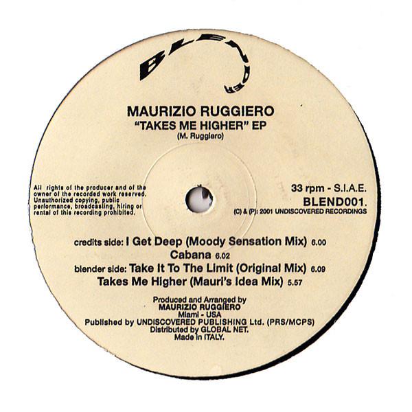 Maurizio Ruggiero - Takes Me Higher EP | Blender (BLEND 001)