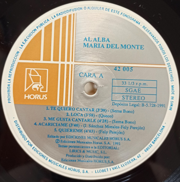 María Del Monte - Al Alba | Horus (42.005) - 3