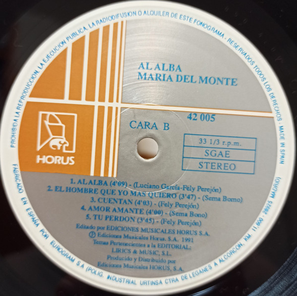 María Del Monte - Al Alba | Horus (42.005) - 4