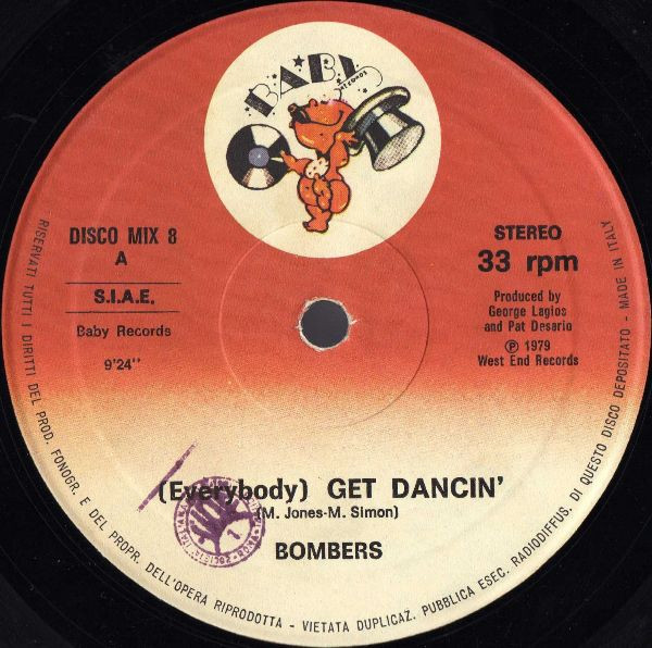 Bombers - (Everybody) Get Dancing | Baby Records (DISCO MIX 8) - 3
