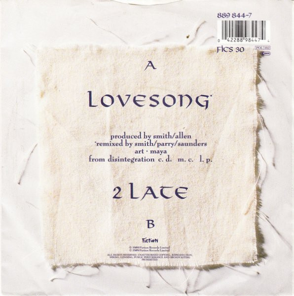 The Cure - Lovesong | Fiction Records (889 844-7) - 2