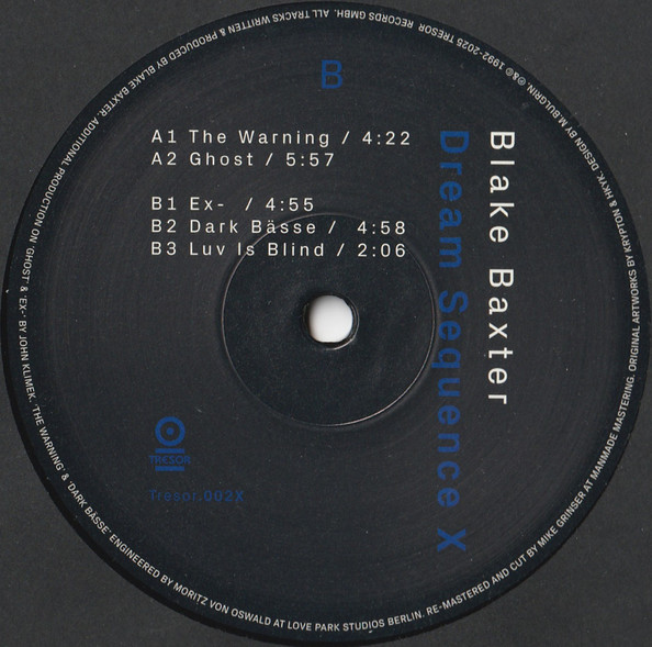Blake Baxter - Dream Sequence X | Tresor (Tresor.002X) - main Blake Baxter - Dream Sequence X | Tresor (Tresor.002X) - main