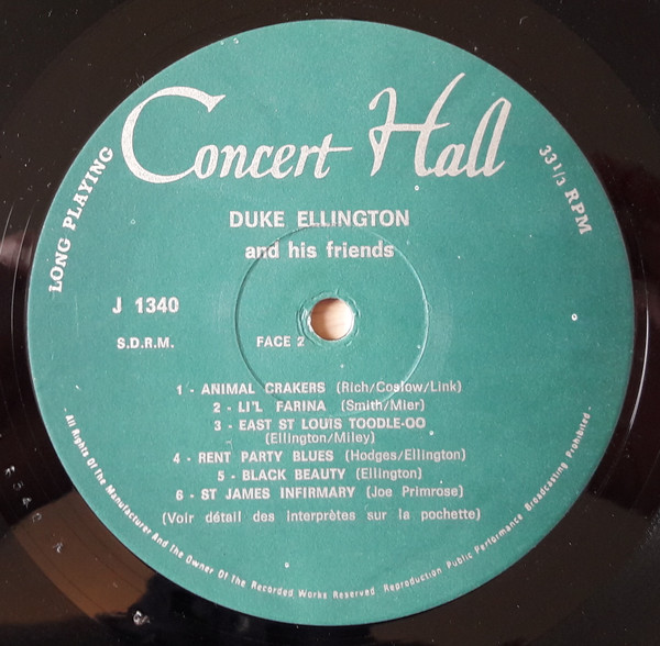 Duke Ellington - Duke Ellington and his Friends 1924-1928 | Concert Hall (J 1340) - 4