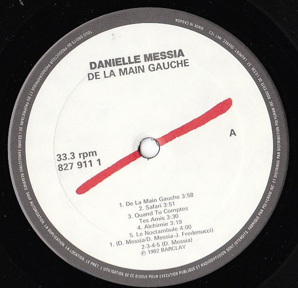 Danielle Messia - De La Main Gauche | Barclay (827 911 1) - 3