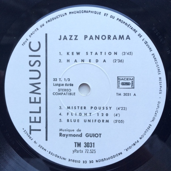 Raymond Guiot - Jazz Panorama [Vinyl] | Tele Music (TM 3031) - 3