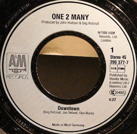 One 2 Many - Downtown | A&M Records (390 377-7) - 3
