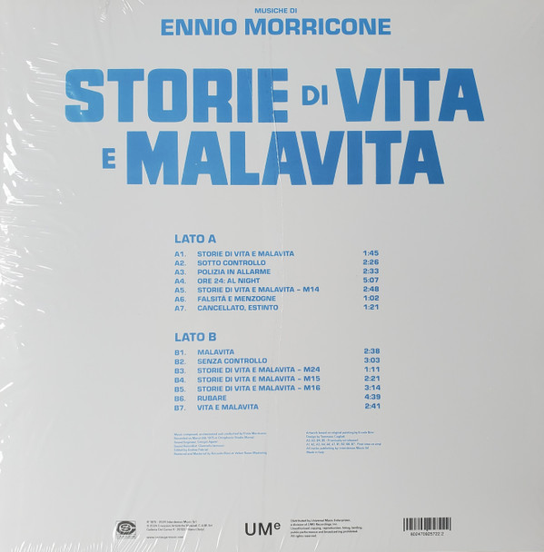 Ennio Morricone - Storie Di Vita E Malavita (Colonna Sonora Originale Del Film) | Cam Sugar (CS 019) - 2 Ennio Morricone - Storie Di Vita E Malavita (Colonna Sonora Originale Del Film) | Cam Sugar (CS 019) - 2