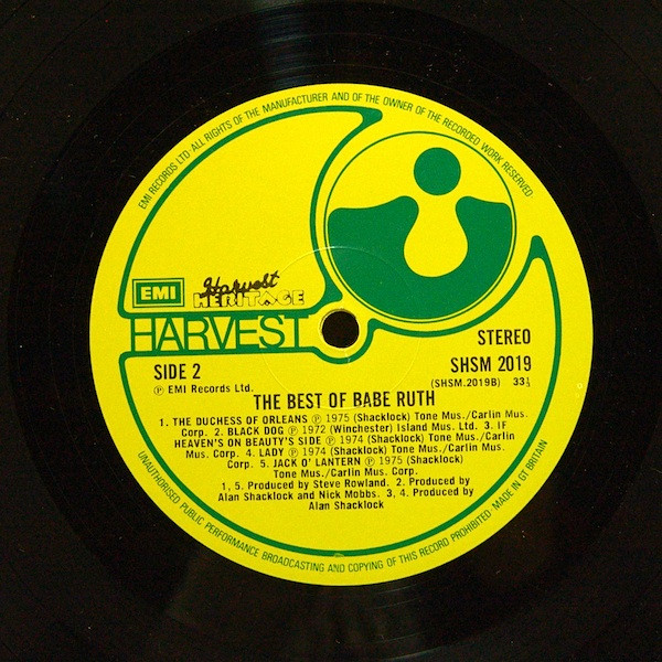 Babe Ruth - The Best Of Babe Ruth | Harvest (SHSM 2019) - 4