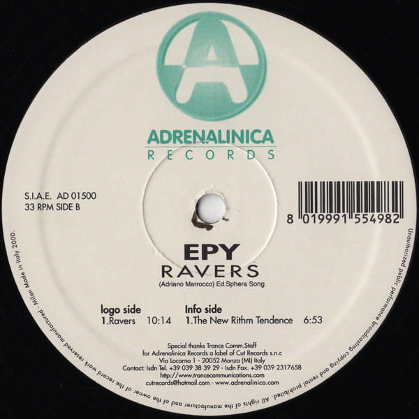 Epy - Ravers | Adrenalinica Records (AD01500) - 3