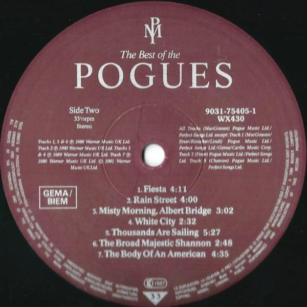 The Pogues - The Best Of The Pogues | Pogue Mahone Records (9031-75405-1) - 3 The Pogues - The Best Of The Pogues | Pogue Mahone Records (9031-75405-1) - 3