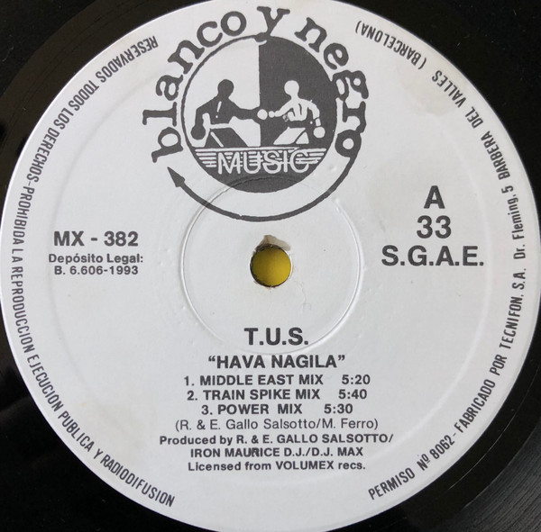 T.U.S. - Hava Nagila | Blanco Y Negro (MX-382) - 3 T.U.S. - Hava Nagila | Blanco Y Negro (MX-382) - 3
