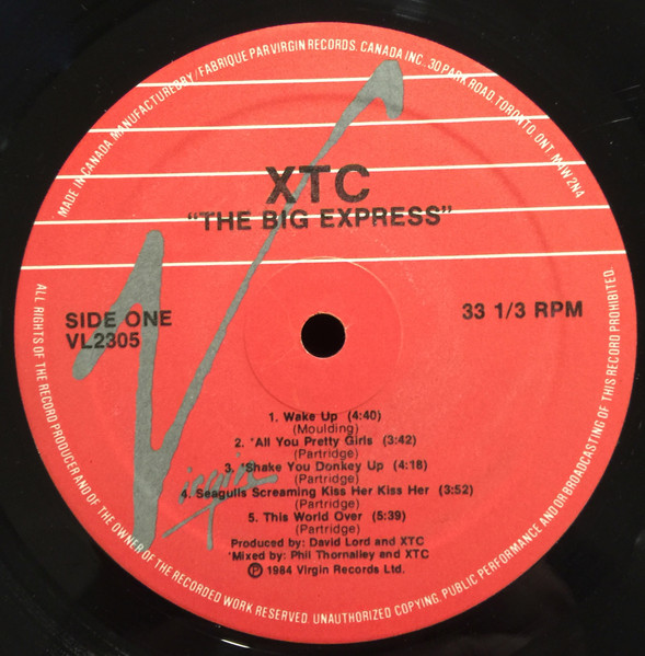 XTC - The Big Express [Vinyl] | Virgin (VL2305) - 3