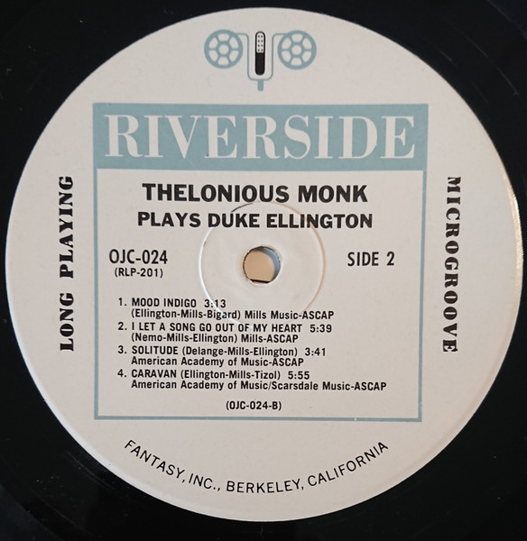 Thelonious Monk - Thelonious Monk Plays Duke Ellington | Original Jazz Classics (OJC-024) - 4 Thelonious Monk - Thelonious Monk Plays Duke Ellington | Original Jazz Classics (OJC-024) - 4