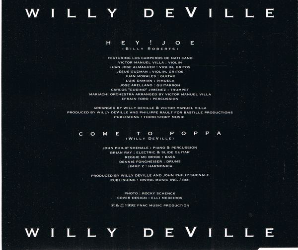 Willy DeVille - Hey! Joe | EastWest (4509-91101-2) - 4