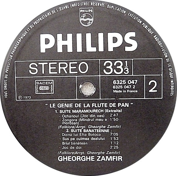 Gheorghe Zamfir - Le Génie De La Flûte De Pan | Philips (6325 047) - 4