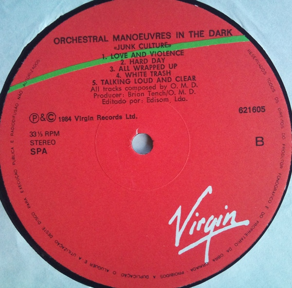 Orchestral Manoeuvres In The Dark - Junk Culture | Virgin (621 605) - 4