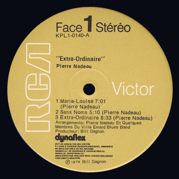 Pierre Nadeau - Extra-Ordinaire [Vinyl] | RCA (KPL1-0140) - 3