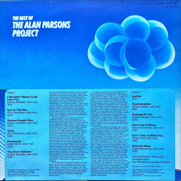 The Alan Parsons Project - The Best Of The Alan Parsons Project | AMIGA (8 56 140) - 2 The Alan Parsons Project - The Best Of The Alan Parsons Project | AMIGA (8 56 140) - 2