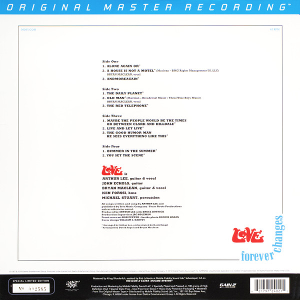 Love - Forever Changes | Mobile Fidelity Sound Lab (MFSL 2-402) - 3